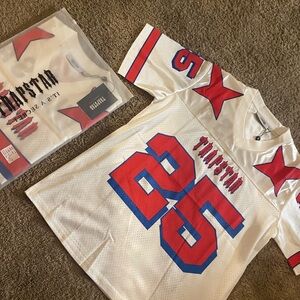 Trapstar Men's White and Red Jersey